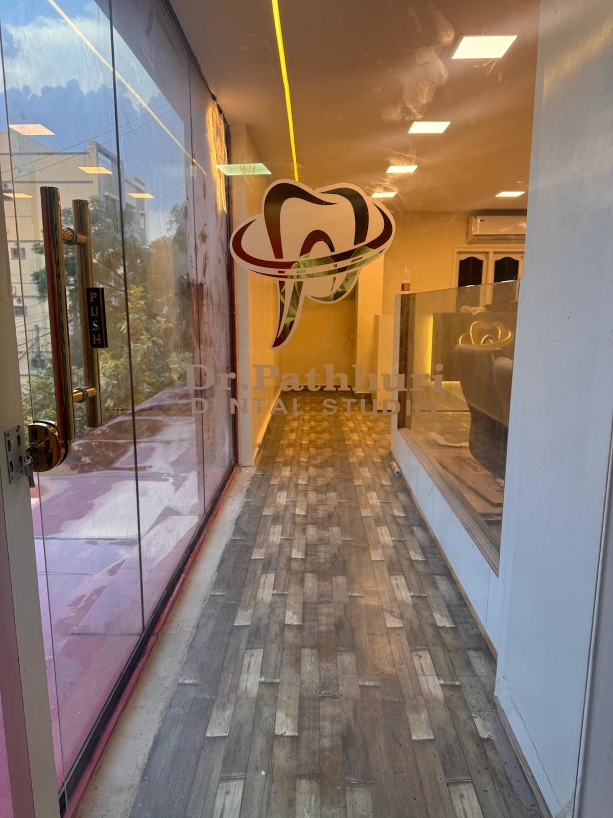 Studio entrance at Dr. Pathhuri Dental Studio
